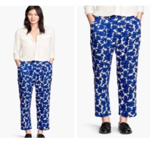 H&M Blue Floral High Waisted Trousers
